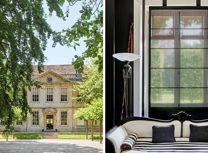 Inline Image - L: Shaw House in Wiltshire, formerly the home of Sir Mark and Lady Weinberg | R: Interior at Shaw House - Photographs © Inigo