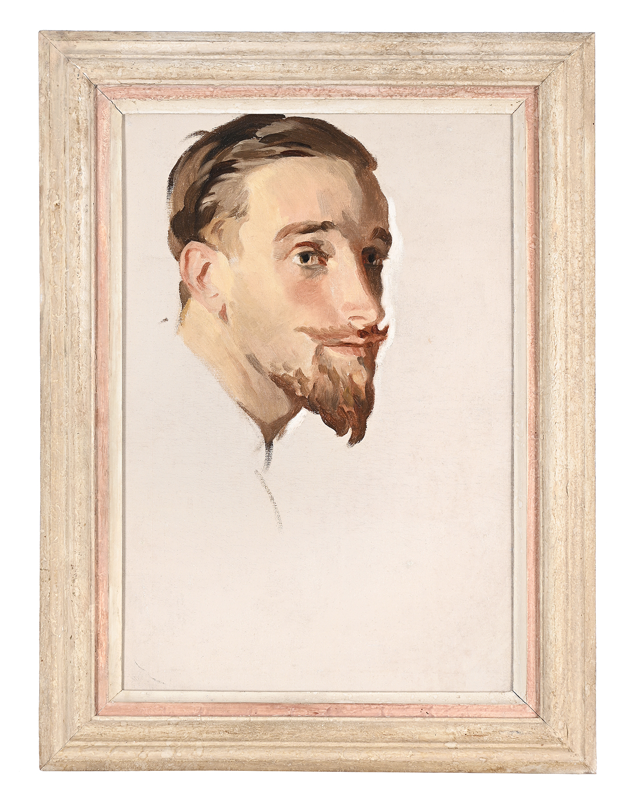 Inline Image - Lot 82: Glyn Philpot (British 1884-1937), ‘Gerald Heard (1889-1971), Head Study’, Oil on canvas | Sold for £40,200