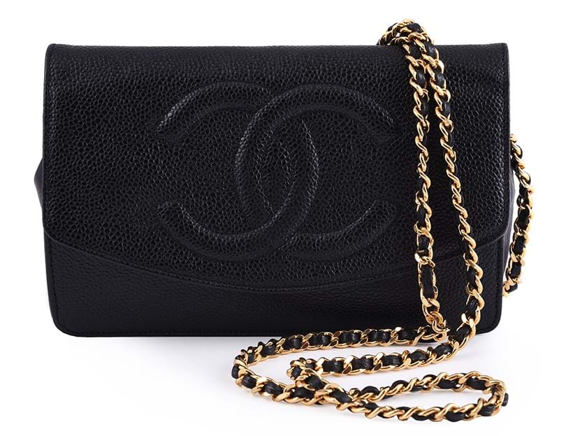 Inline Image - Chanel a black caviar wallet on chain | Sold for £1,512