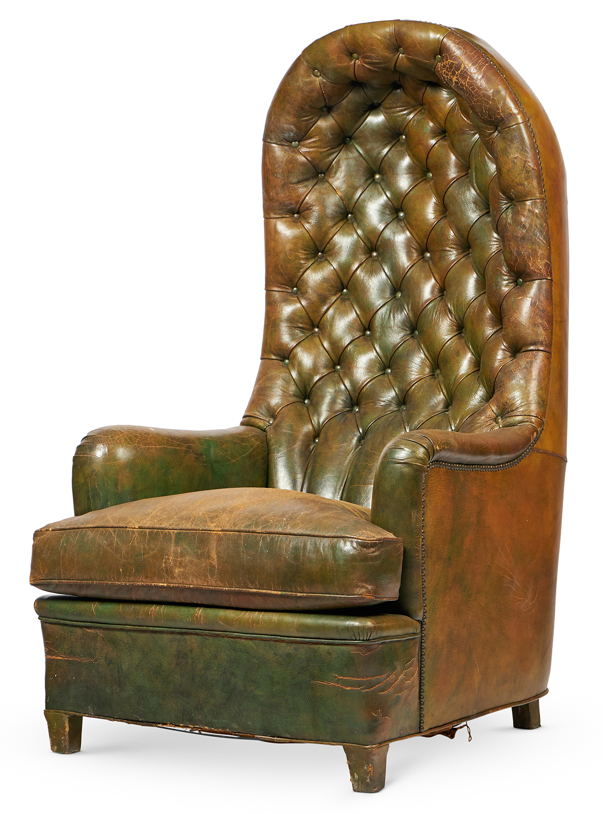 Parnham Park Collection - Lot 282 - A close nailed green leather porter's armchair.jpg