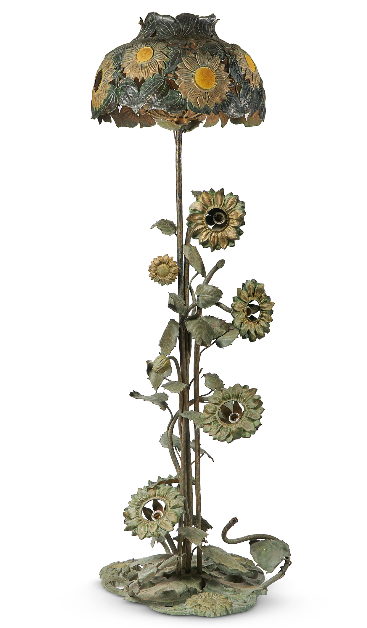 Parnham Park Collection - Lot 355 - A Repousse 'Sunflower' floor lamp.jpg