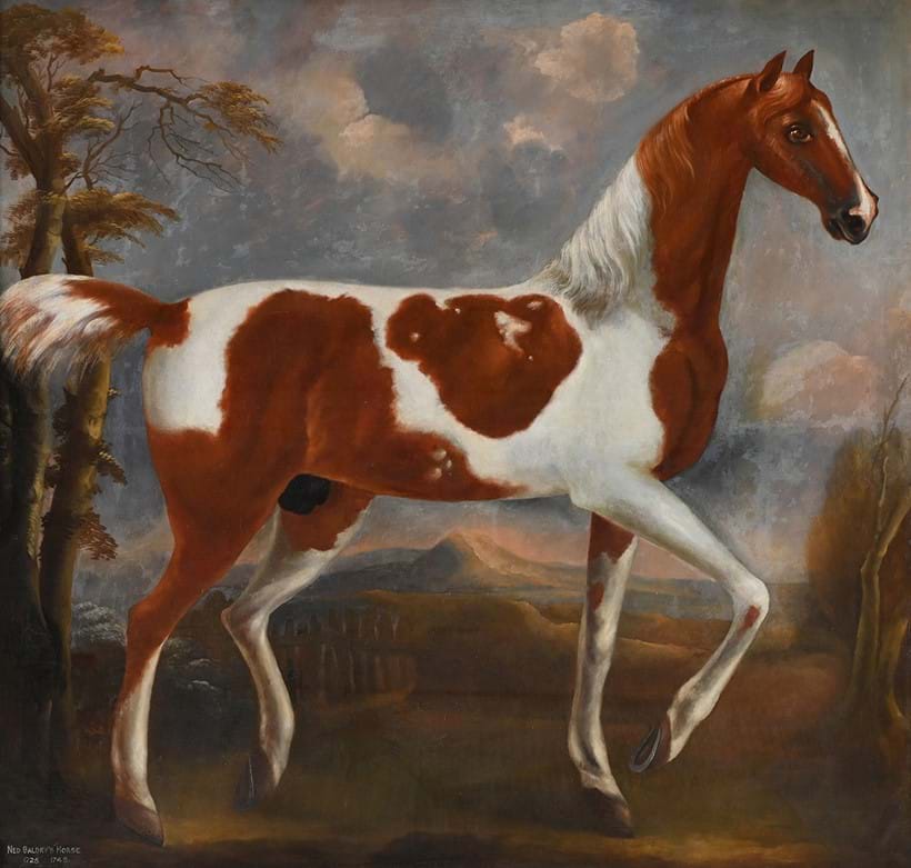 Inline Image - Lot 39: Attributed to Thomas Bardwell (British 1704-1767), 'Ned Baldry's Shell Horse in a Landscape', Oil on canvas | Est. £40,000-60,000 (+ fees)
