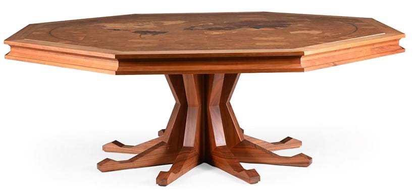 Inline Image - Lot 66: David Linley (British, B.1961), 'Map Of The World' Octagonal Boardroom Table, 2011 | Sold for £15,240