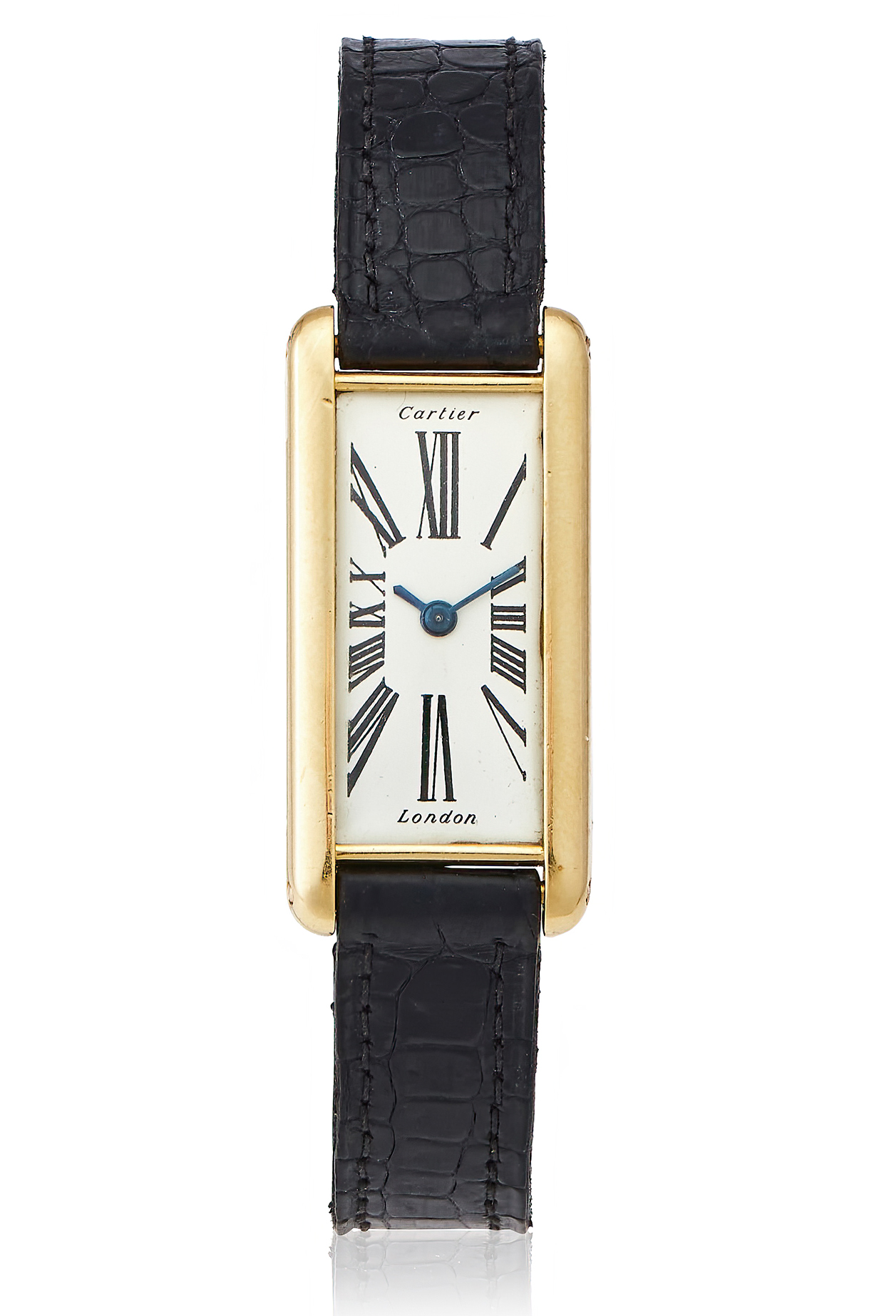Inline Image - Cartier, Tank Allongée, Ref. 9611, an 18 carat gold wristwatch, London 1974 | Sold for £61,450 (March 2025)