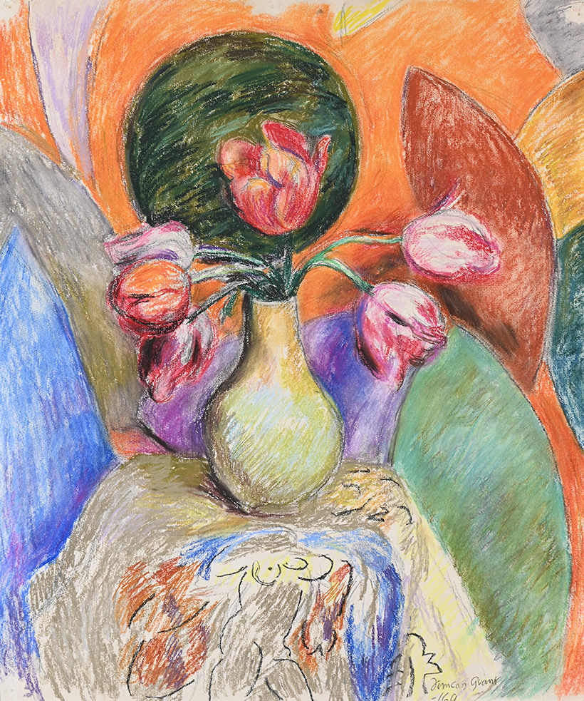 Inline Image - Lot 381: Duncan Grant (British 1885-1978), Still Life of Flowers, pastel and coloured crayon | Sold for £20,320