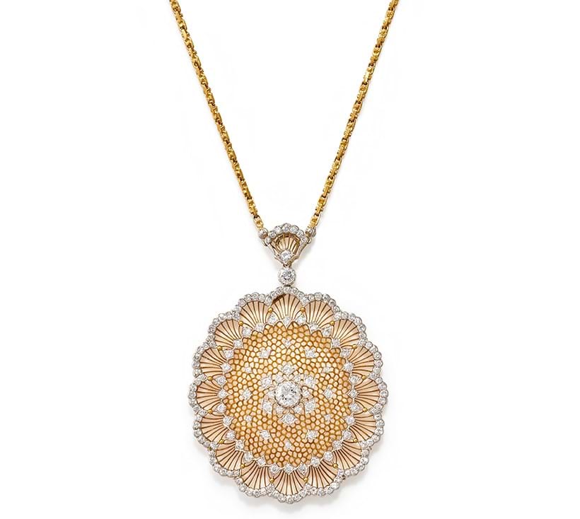 Inline Image - Lot 133: Buccellati, a diamond pendant necklace | Est. £7,000-10,000 (+ fees)