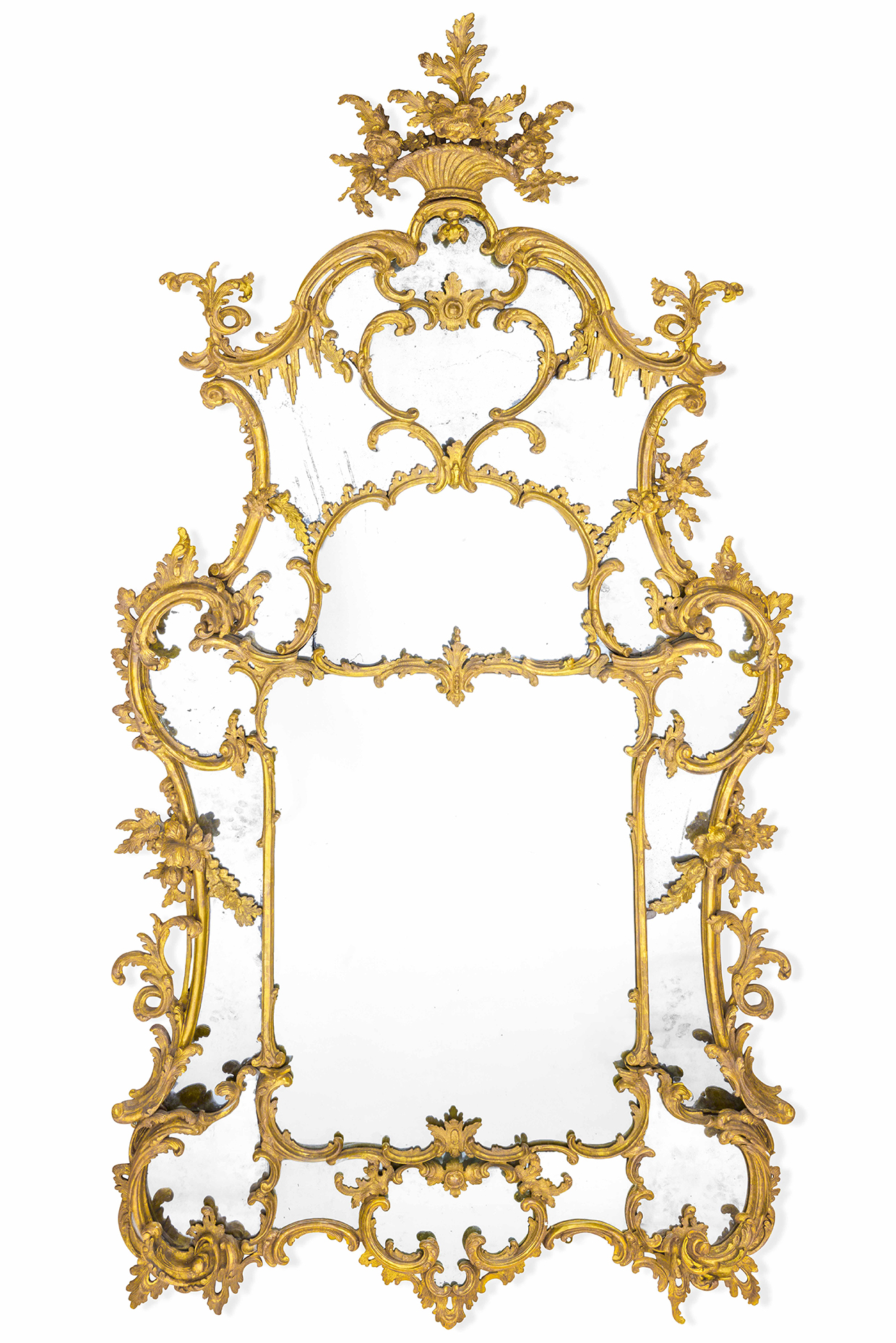 Inline Image - Lot 53: A George III giltwood overmantel mirror in the manner of William and John Linnell, circa 1760 | Sold for £38,000