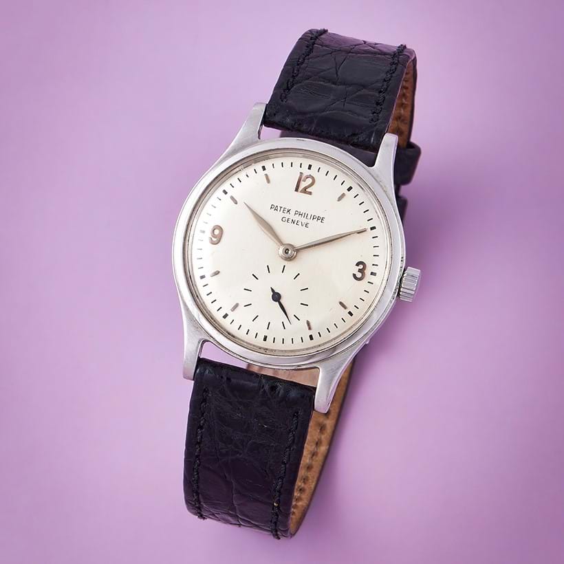 Inline Image - Lot 417: Patek Philippe, Calatrava, ref. 2451 a stainless steel wristwatch, no. 358212, circa 1950 | Sold for £13,970