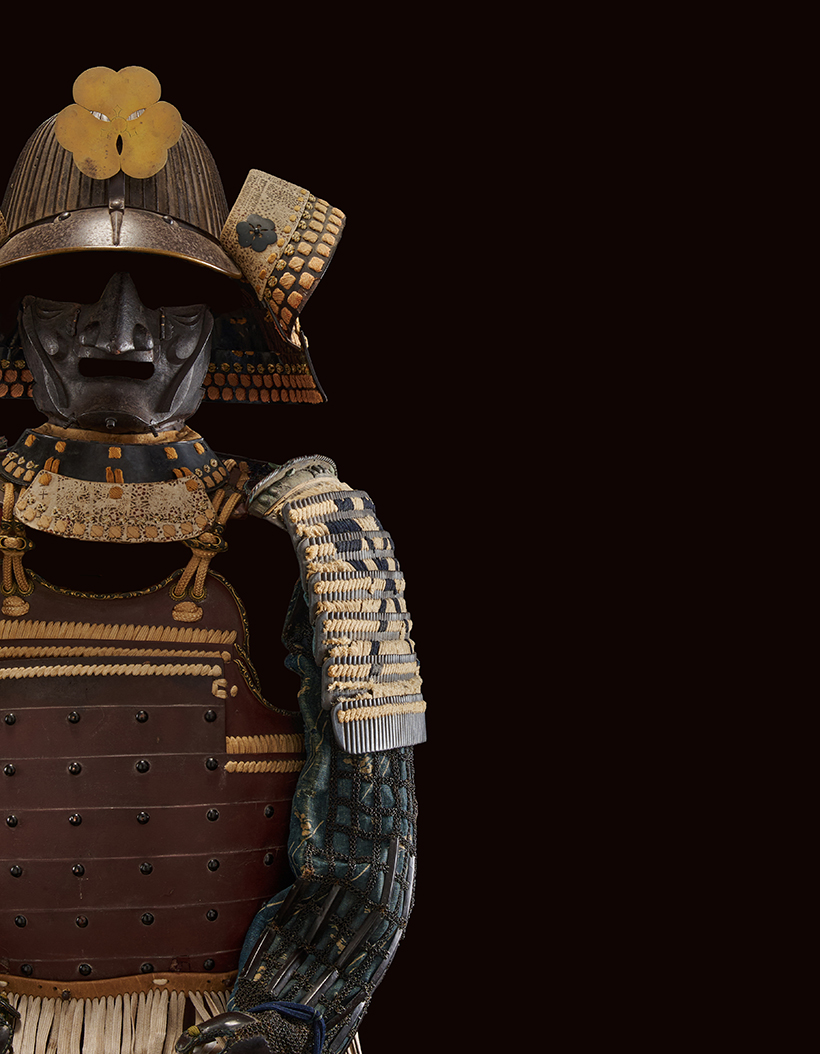 Inline Image - Lot 32: A yokohagi nimai-do gusoku [armour], The helmet signed Joshu ju Saotome Ienari (Saotome Ienari, a resident of Hitachi Province), Edo period, 18th century | Est. £15,000-20,000 (+ fees)