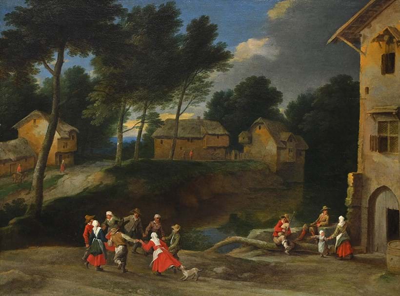 Inline Image - Lot 46: Jacques Fouquieres (Flemish Circa 1580-1659), La Ronde Des Paysans, oil on canvas | Est. £5,000-8,000 (+ fees)