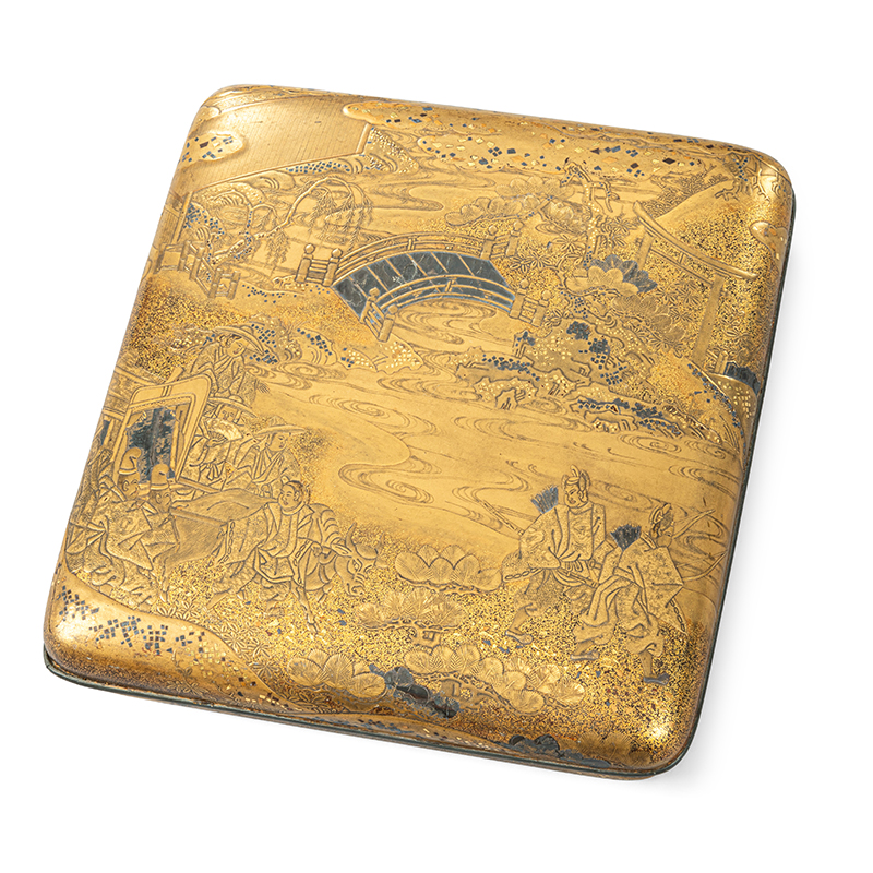 An elegant and fine Igarashi school suzuribako [writing box], Edo period, 17th century