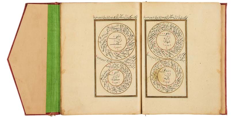 Inline Image - Lot 51: Safi al-Din Abd' al-Mu'min ibn Yusuf ibn al-Fakhir al-Urmawi al-Baghdadi, known as 'al-Urmawi', Kitab al-Adwar (Book of Cycles, a treatise on the theory of music), in Ottoman Turkish, illuminated manuscript on paper [Ottoman territories, dated 1131 AH (1718 AD)] | Est. £3,000-5,000 (+fees)