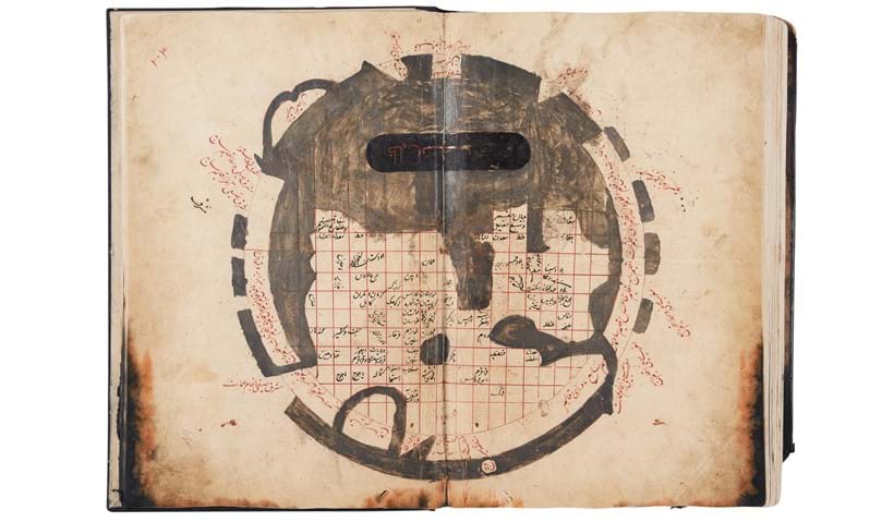 Inline Image - Lot 72: Hamdullah Mustawfi al-Qazvini, Nuhzat al-Qulub (The Pleasure of Hearts), in Farsi, decorated manuscript on paper [Safavid Persia (the town of "Yarafi", Qazvin province), dated 7 Shawwal 1072 AH (May 1662 AD)] | Est. £4,000-6,000 (+fees)