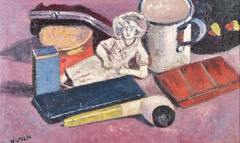 Inline Image - Lot 74: Henry Silk (British 1883-1947), 'My lady nicotine', Oil on canvas board | Est. £2,500-3,500 (+ fees)