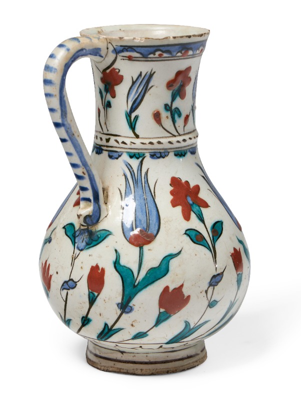 An Iznik Pottery Jug, Ottoman, Turkey, Circa 1620